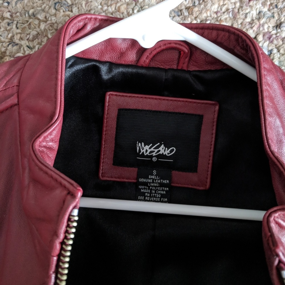 Mossimo Red Leather Jacket/Coat - image 4